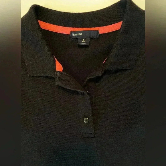 GapKids Long Sleeve Polo Navy/ Pink Collar Band Size L (10) Uniform - Picture 2 of 5